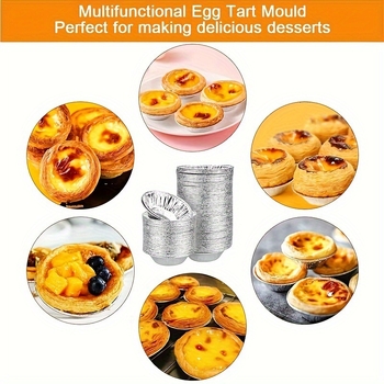 Ühekordsed alumiiniumist munatarta tassid ja küpsetustoodete vormid | Mahutavus 10-100 ml | Kõrge temperatuuritaluvus