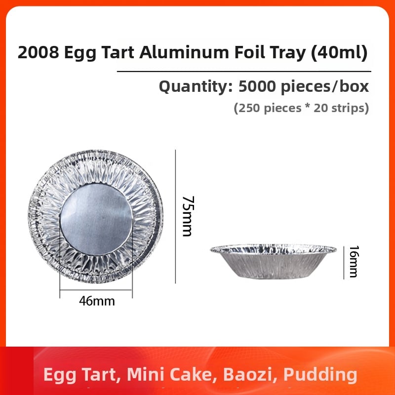 Ühekordsed alumiiniumist munatarta tassid ja küpsetustoodete vormid | Mahutavus 10-100 ml | Kõrge temperatuuritaluvus