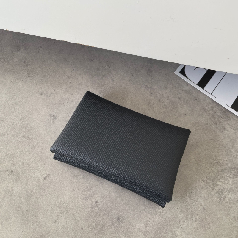 Card holder și portofel pentru monede din piele naturală, piele de vită cu două straturi, design urban minimalist, unisex, ultra ușor și compact, versiunea de iarnă 2024