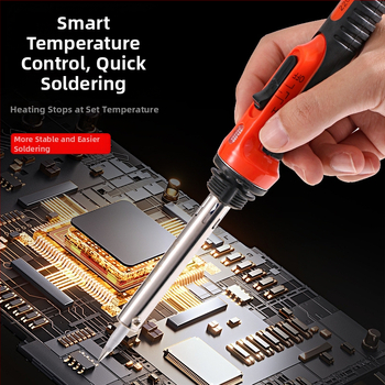 Elektrický spájkovač pre domáce použitie, gumová rukoväť, 220V, vonkajšie zahrievanie, profesionálna trieda, vhodný na spájanie, odspájkovanie a pyrografiu