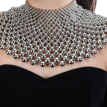 CONGDUO Geometrijska ogrlica s perlama i kugličnim lancem