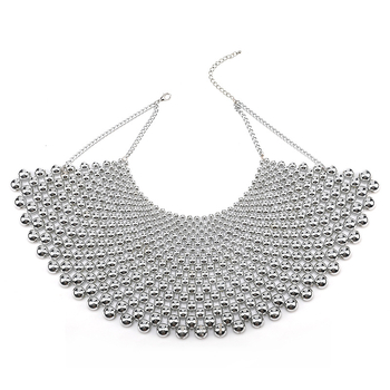 CONGDUO Geometrijska ogrlica s perlama i kugličnim lancem