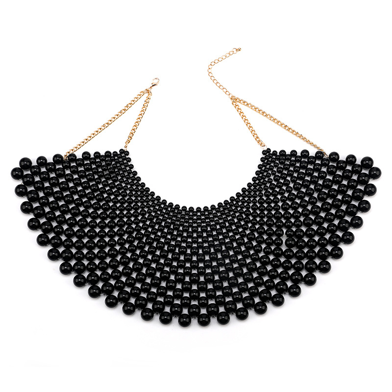 CONGDUO Geometrijska ogrlica s perlama i kugličnim lancem