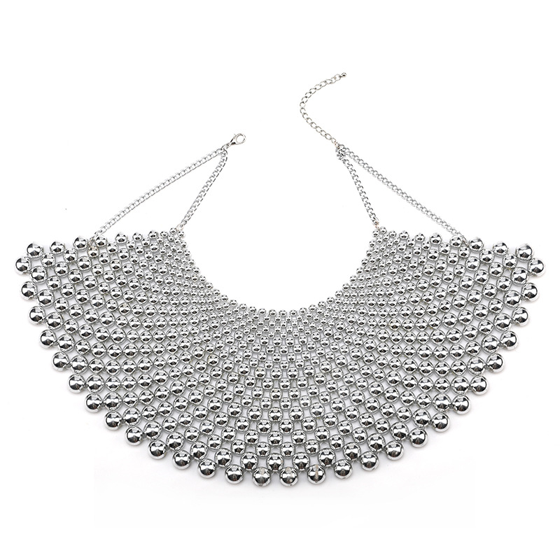 CONGDUO Geometrijska ogrlica s perlama i kugličnim lancem