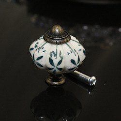 Κεραμική λαβή σε σχήμα κολοκύθας για συρτάρια και ντουλάπια, ζωγραφισμένη στο χέρι, μοντέλο 016, κεραμικό υλικό, υψηλής θερμοκρασίας καψίματος, προέλευση Zhejiang