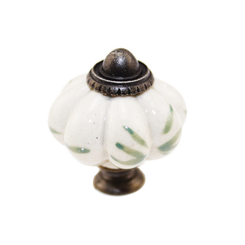 Κεραμική λαβή σε σχήμα κολοκύθας για συρτάρια και ντουλάπια, ζωγραφισμένη στο χέρι, μοντέλο 016, κεραμικό υλικό, υψηλής θερμοκρασίας καψίματος, προέλευση Zhejiang