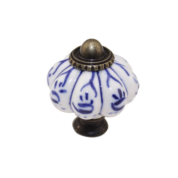 Κεραμική λαβή σε σχήμα κολοκύθας για συρτάρια και ντουλάπια, ζωγραφισμένη στο χέρι, μοντέλο 016, κεραμικό υλικό, υψηλής θερμοκρασίας καψίματος, προέλευση Zhejiang