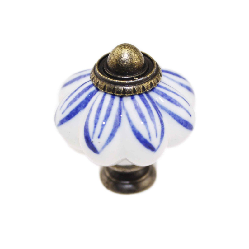 Κεραμική λαβή σε σχήμα κολοκύθας για συρτάρια και ντουλάπια, ζωγραφισμένη στο χέρι, μοντέλο 016, κεραμικό υλικό, υψηλής θερμοκρασίας καψίματος, προέλευση Zhejiang