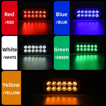 Ултратънко странично светло за 12-24V камиони и мотоциклети, 12 LED индикатор за ширината на централната решетка, IP60, 2W, 6000 lm