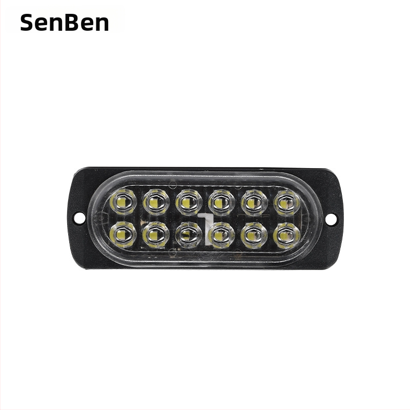 Ултратънко странично светло за 12-24V камиони и мотоциклети, 12 LED индикатор за ширината на централната решетка, IP60, 2W, 6000 lm