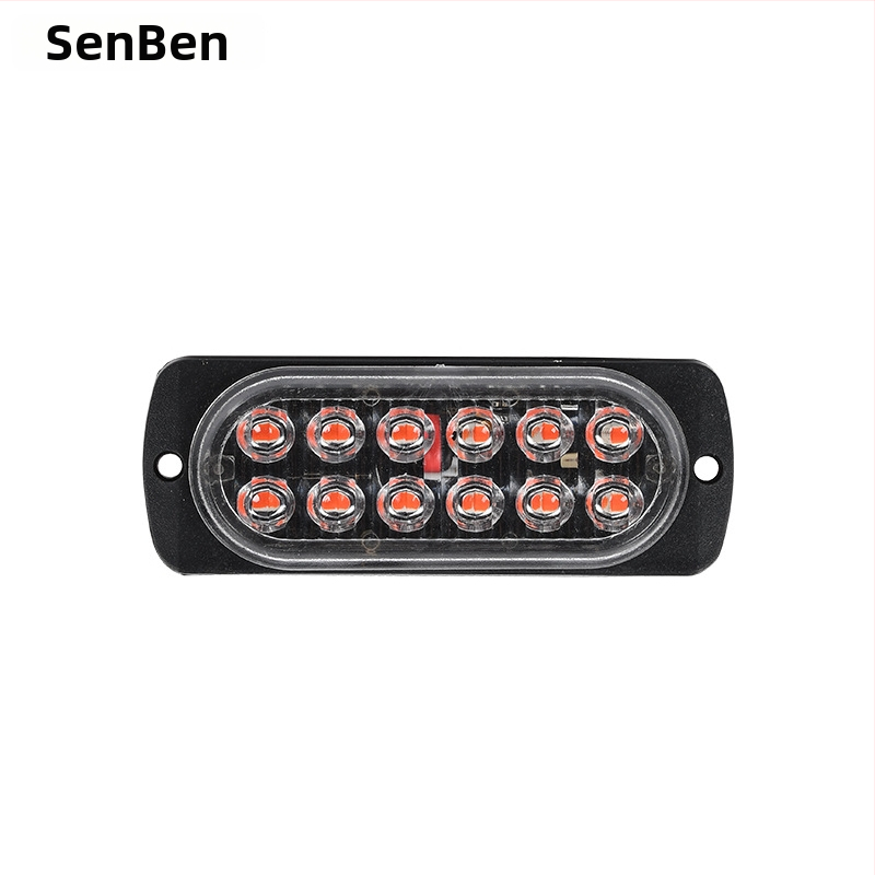 Ултратънко странично светло за 12-24V камиони и мотоциклети, 12 LED индикатор за ширината на централната решетка, IP60, 2W, 6000 lm