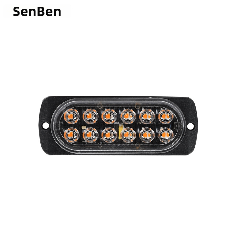 Ултратънко странично светло за 12-24V камиони и мотоциклети, 12 LED индикатор за ширината на централната решетка, IP60, 2W, 6000 lm