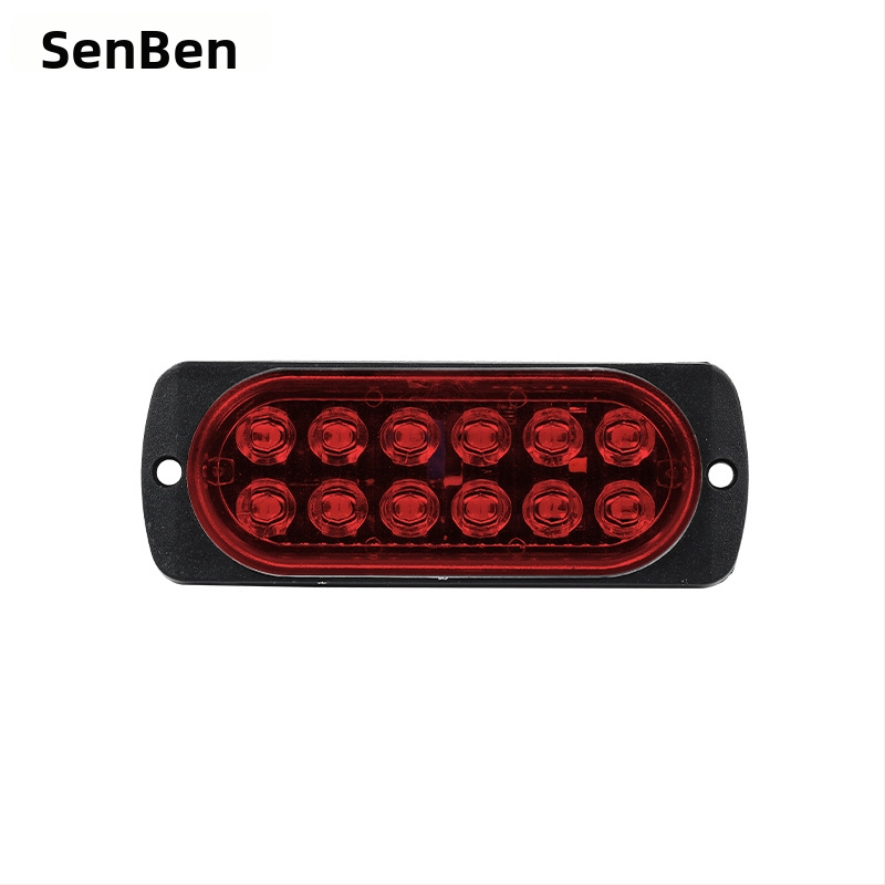 Ултратънко странично светло за 12-24V камиони и мотоциклети, 12 LED индикатор за ширината на централната решетка, IP60, 2W, 6000 lm