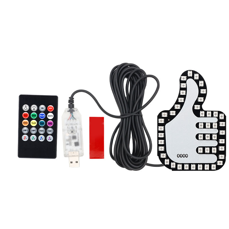 Автомобилен жестов светлинен индикатор RGB, 12V, 0.18A, 2W, 500 lm