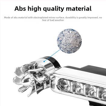 Curdy Вятърно дневно осветление — LED дневни светлини за автомобили, захранвани от вятър, без кабели, лампа със средна решетка