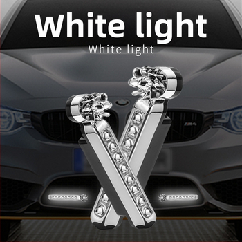 Curdy Вятърно дневно осветление — LED дневни светлини за автомобили, захранвани от вятър, без кабели, лампа със средна решетка