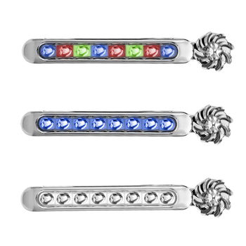 Curdy Вятърно дневно осветление — LED дневни светлини за автомобили, захранвани от вятър, без кабели, лампа със средна решетка