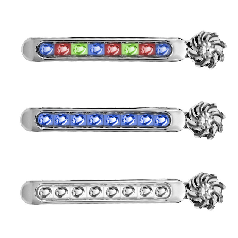 Curdy Вятърно дневно осветление — LED дневни светлини за автомобили, захранвани от вятър, без кабели, лампа със средна решетка