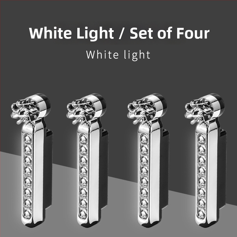 Curdy Вятърно дневно осветление — LED дневни светлини за автомобили, захранвани от вятър, без кабели, лампа със средна решетка