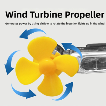 Вятърно задвижвани LED дневни светлини за автомобили и мотоциклети, без кабели (1W, 3V, 0.2A)