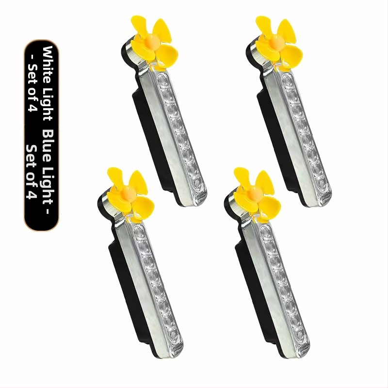 Вятърно задвижвани LED дневни светлини за автомобили и мотоциклети, без кабели (1W, 3V, 0.2A)