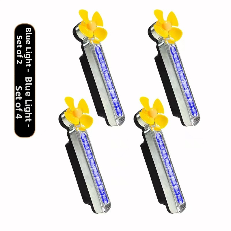 Вятърно задвижвани LED дневни светлини за автомобили и мотоциклети, без кабели (1W, 3V, 0.2A)