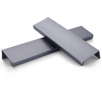 Mânere invizibile cu unghi drept pentru uși de dulap și sertare, aliaj de aluminiu, model 07b, oxidare anodică, stil modern minimalist