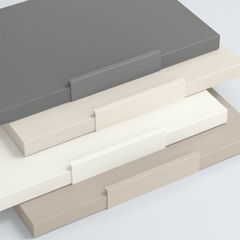 Mânere invizibile cu unghi drept pentru uși de dulap și sertare, aliaj de aluminiu, model 07b, oxidare anodică, stil modern minimalist