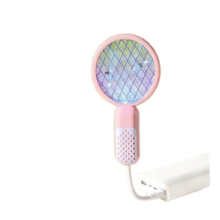 Електрическа мухобойка за комари с LED светлина, USB захранване, обхват 41-60㎡, мрежа Ni-Zn-Fe