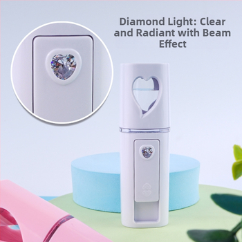 Käsitsi niisutuspritsik: külm pihustus, nano udu, sisseehitatud aku 300–500 mAh, pihustamise aeg kuni 10 s, 1. režiim