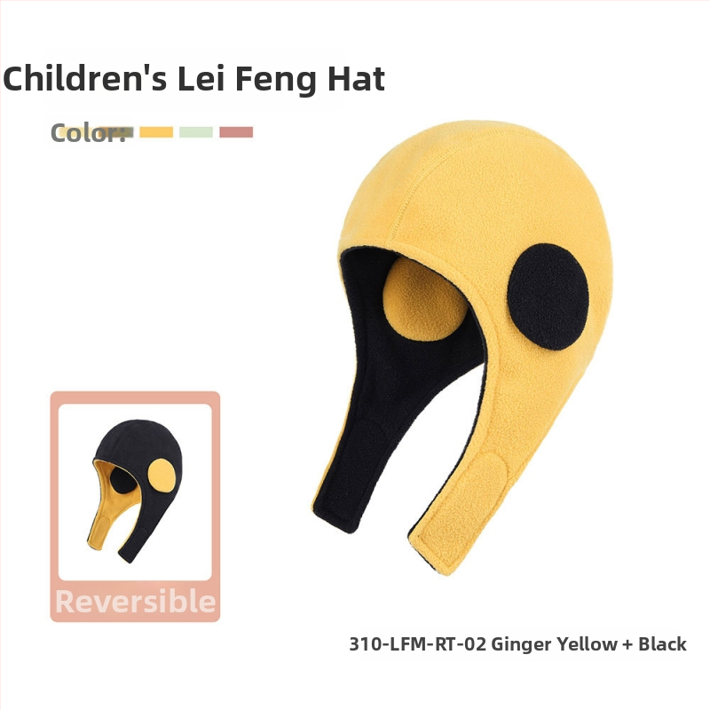 Спортна шапка с защита на ушите, двуслойна с флис, за спорт на открито и ски, полиестер, унисекс за възрастни