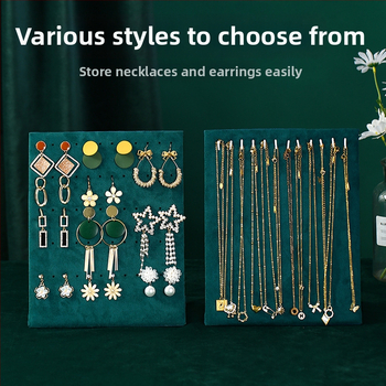 Držiak na náušnice - stolový šperkovník z flanelu, viacúčelový a prenosný, 1-vrstvové úložisko