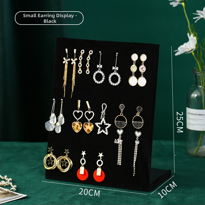 Držiak na náušnice - stolový šperkovník z flanelu, viacúčelový a prenosný, 1-vrstvové úložisko