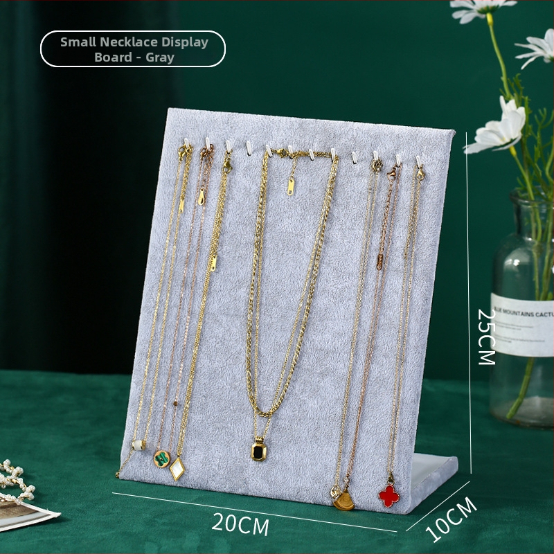 Držiak na náušnice - stolový šperkovník z flanelu, viacúčelový a prenosný, 1-vrstvové úložisko