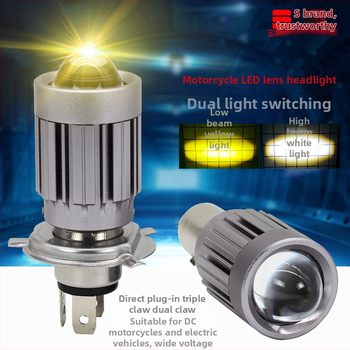 Stone Fence motorkerékpár LED fényszóró H4, kettős csatlakozás, alumínium ház, 12V, 30W, közeli és távoli fény