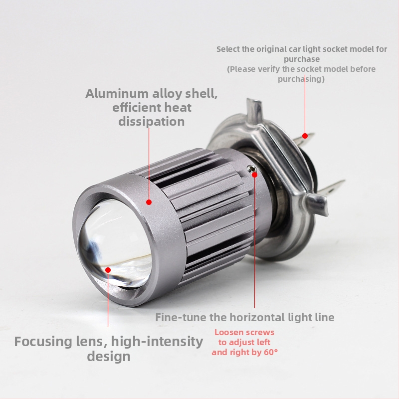 Stone Fence motorkerékpár LED fényszóró H4, kettős csatlakozás, alumínium ház, 12V, 30W, közeli és távoli fény