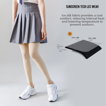 Manșetă pentru picior din nylon, cu protecție UV și pernă pentru genunchi, pentru activități în aer liber, cu șnur reglabil (Material: Nylon; Tip: manșetă cu șnur; UV protecție)