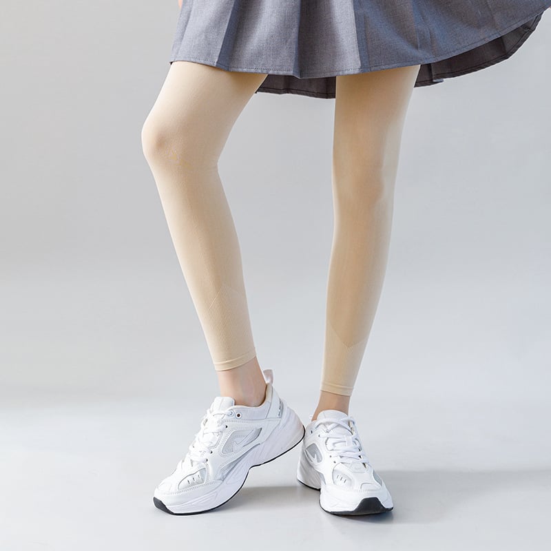 Manșetă pentru picior din nylon, cu protecție UV și pernă pentru genunchi, pentru activități în aer liber, cu șnur reglabil (Material: Nylon; Tip: manșetă cu șnur; UV protecție)