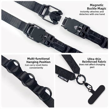 Lanyard pentru telefon, din nylon, cataramă din metal, unisex, ambalaj individual