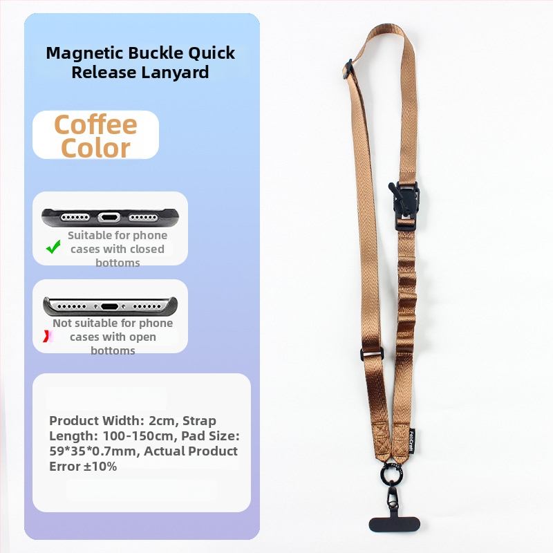 Lanyard pentru telefon, din nylon, cataramă din metal, unisex, ambalaj individual