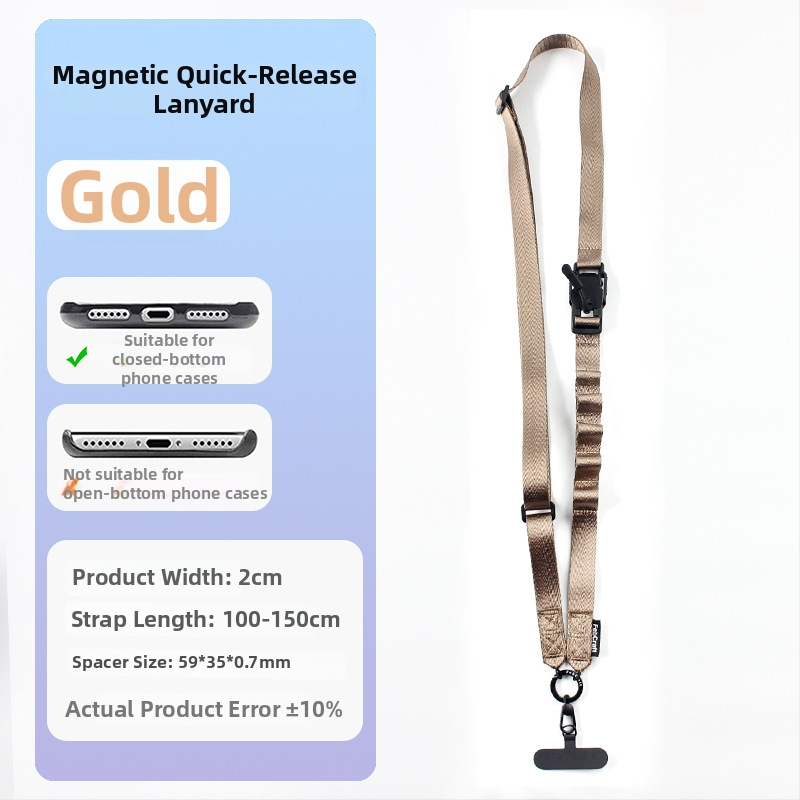 Lanyard pentru telefon, din nylon, cataramă din metal, unisex, ambalaj individual