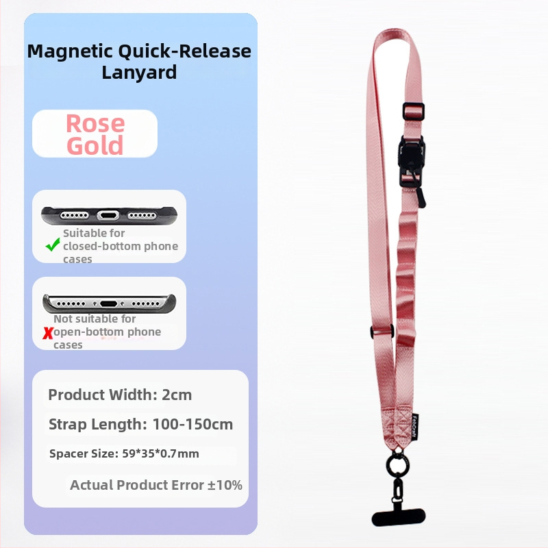 Lanyard pentru telefon, din nylon, cataramă din metal, unisex, ambalaj individual