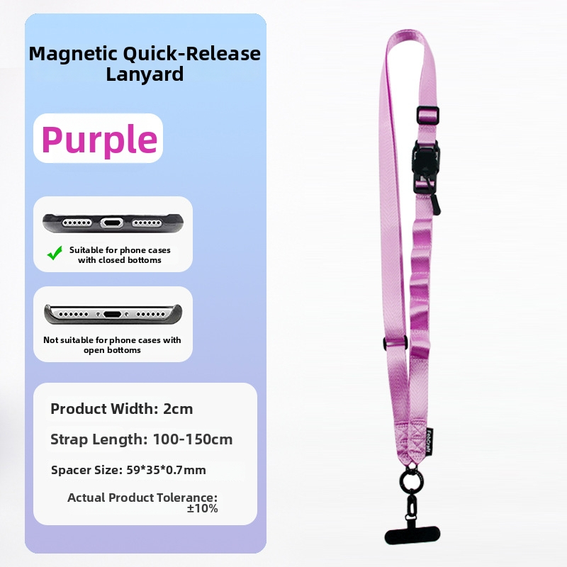 Lanyard pentru telefon, din nylon, cataramă din metal, unisex, ambalaj individual