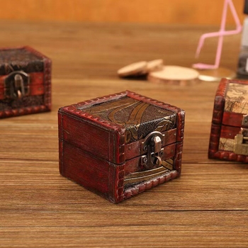 Ретро кутия за обици, преносима прахоустойчива хартиена кутия с катарама, пасторално винтидж стил