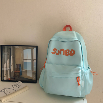 Uniszex hátizsák egyetemi stílusban, nylonból, görbe vállpántokkal, betűdizájn, kapacitás 20–35L, kompatibil 14 hüvelykes laptophoz, rendkívül könnyű, utazáshoz