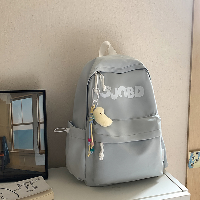 Uniszex hátizsák egyetemi stílusban, nylonból, görbe vállpántokkal, betűdizájn, kapacitás 20–35L, kompatibil 14 hüvelykes laptophoz, rendkívül könnyű, utazáshoz