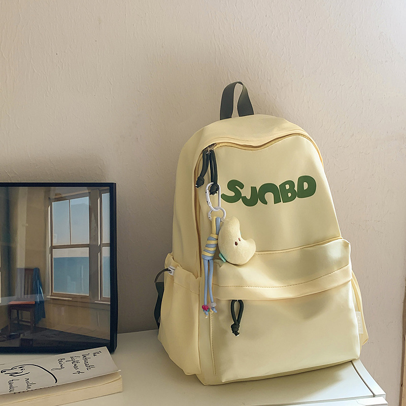 Uniszex hátizsák egyetemi stílusban, nylonból, görbe vállpántokkal, betűdizájn, kapacitás 20–35L, kompatibil 14 hüvelykes laptophoz, rendkívül könnyű, utazáshoz