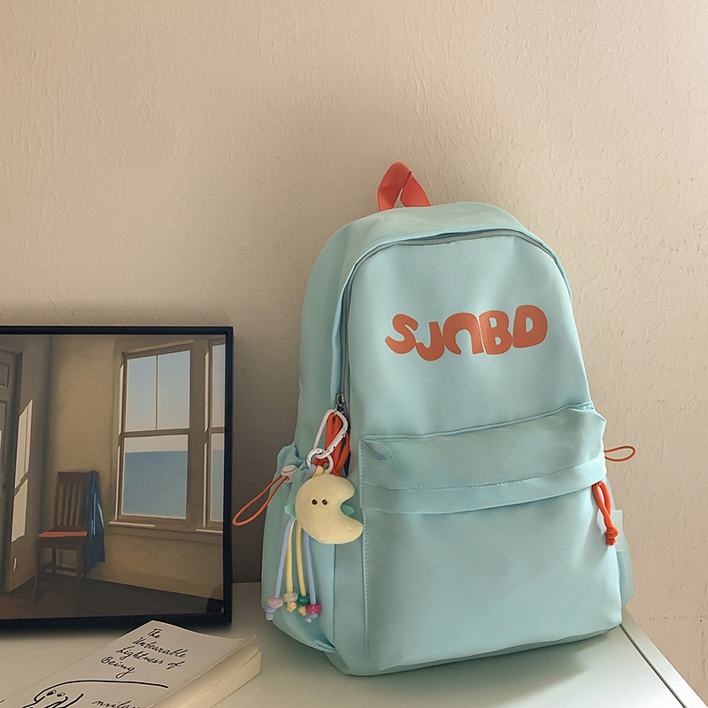 Uniszex hátizsák egyetemi stílusban, nylonból, görbe vállpántokkal, betűdizájn, kapacitás 20–35L, kompatibil 14 hüvelykes laptophoz, rendkívül könnyű, utazáshoz