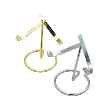 Suport metalic pentru ornamente din cristal, suport de expunere pentru grupuri de cristale și fosile, stil modern minimalist, finisaj electroplacat, personalizare disponibilă