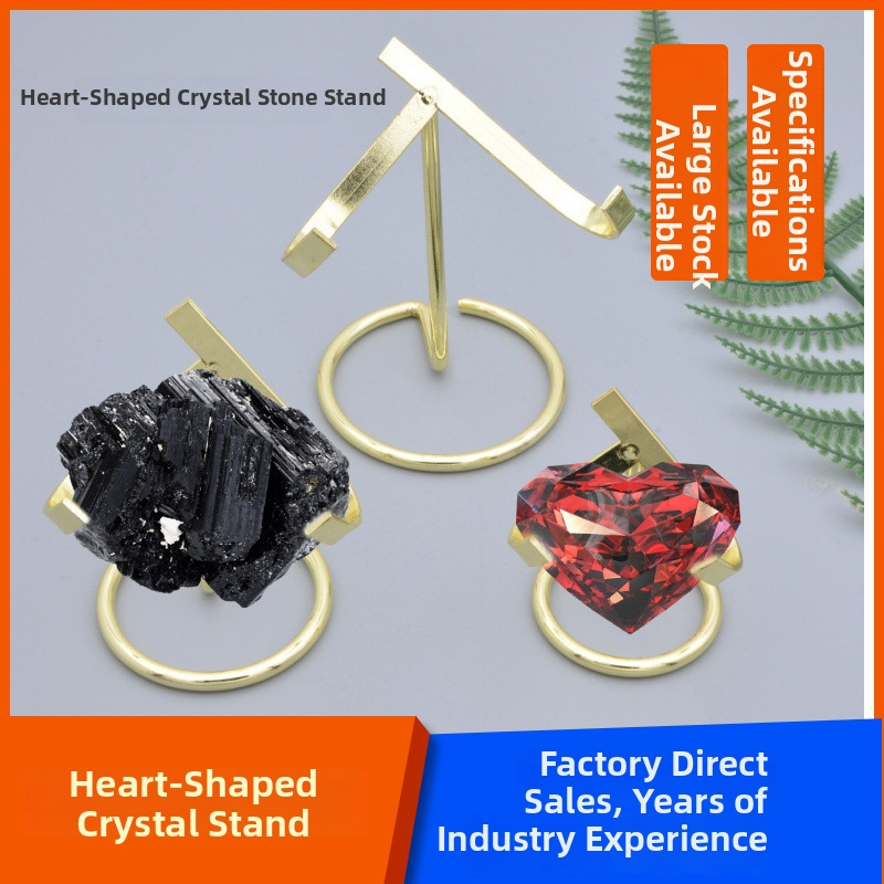 Metāla kristālu dekoru statīvs izstādīšanai, kristālu grupām un fosilēm, mūsdienīgs minimālists stils, elektroplēšana pārklājums, pielāgošana pieejama